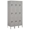 Salsbury Industries Wardrobe Locker, 45" W, 18" D, 78" H, (3) Wide, (9) Openings, Gray 53368GY-U - alternate 1
